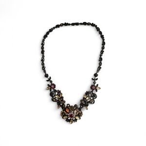 Vintage Romantic Goth Floral Statement Necklace | Dark Romance Victorian Bib Cho